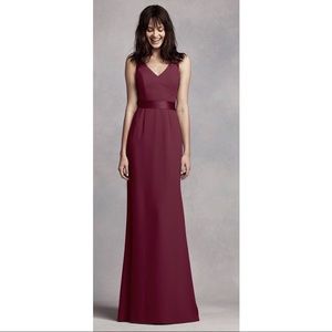 FLASH SALE: White by Vera Wang Long V Neck Gown